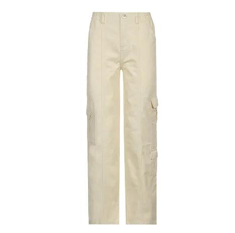 Cargo Solid Baggy Pants - Shoply