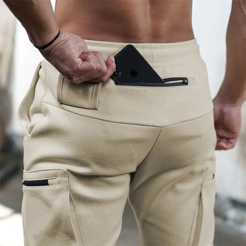 Sports Pants Multi-pocket Zipper Men