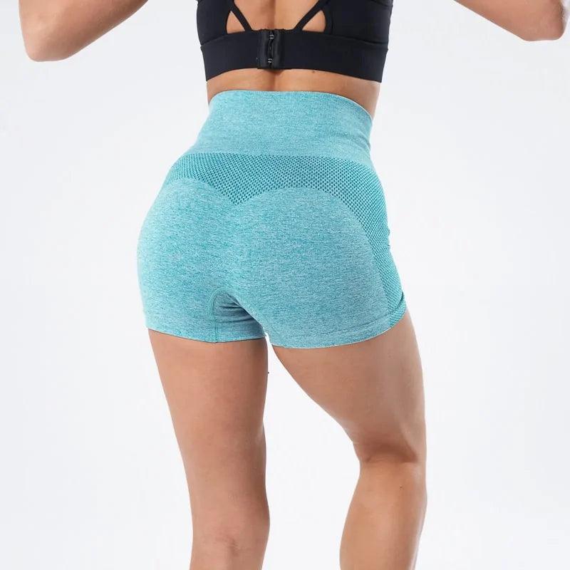 Women's High Waist Seamless Running Shorts - Shoply