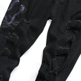 Black Python Jeans - Shoply