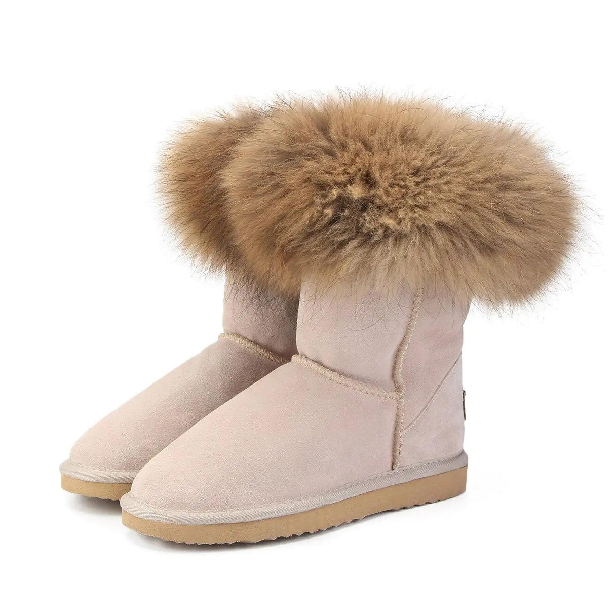 Women's Fox Fur Snow Boots - Shoply