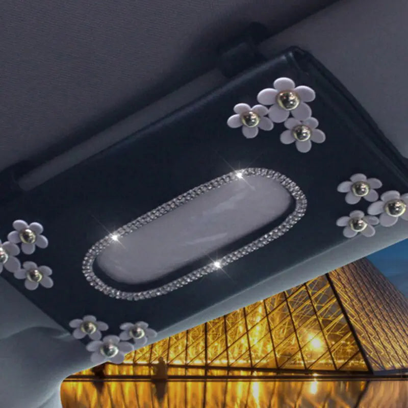 Car Crystal Paper Box with Chrysanthemum Crystal