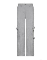 Cargo Solid Baggy Pants - Shoply