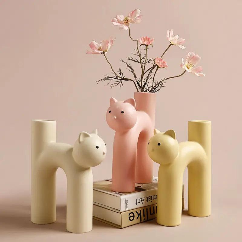 Cat Head Tube Vase - Shoply