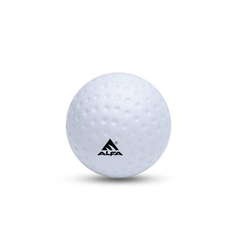 ALFA Hockey Turf Ball Dimple Hollow White Color Mill Sports