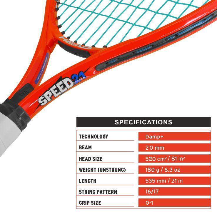 HEAD SPEED 21 TENNIS RACQUET MILL SPORTS 