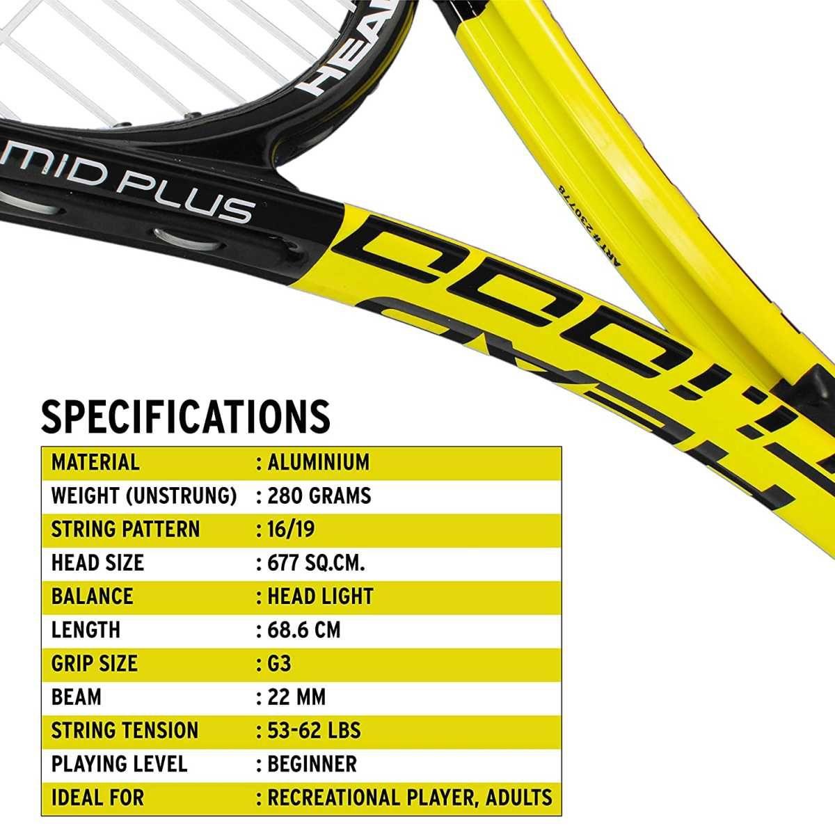 HEAD TITANIUM 1000 TENNIS RACQUET MILL SPORTS